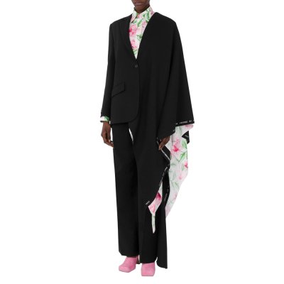 THE ASYMMETRIC-DRAPE WOOL COAT